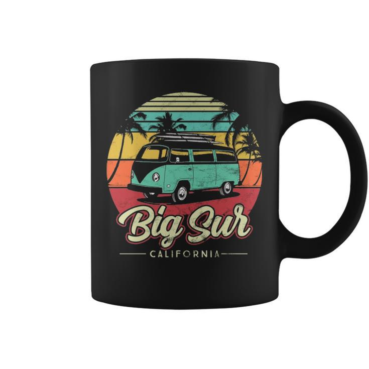 Surfer Big Sur California Beach Vintage Van Surf Coffee Mug