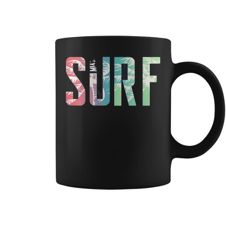 Surfer Surfboard Surf Club Retro Vintage Hawai Beach Coffee Mug