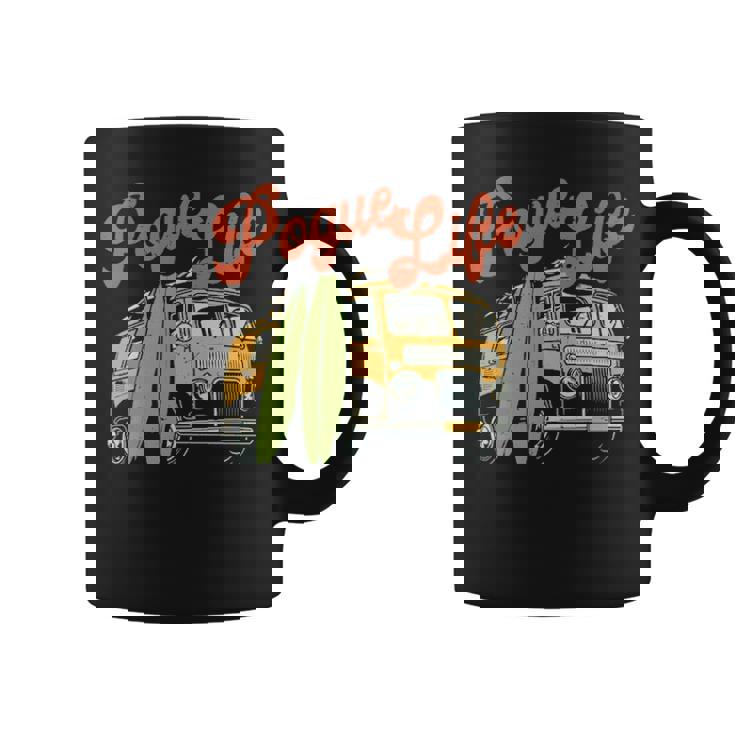Surfer Van Pogue Life Outer Banks Vintage Beach Surfer Coffee Mug