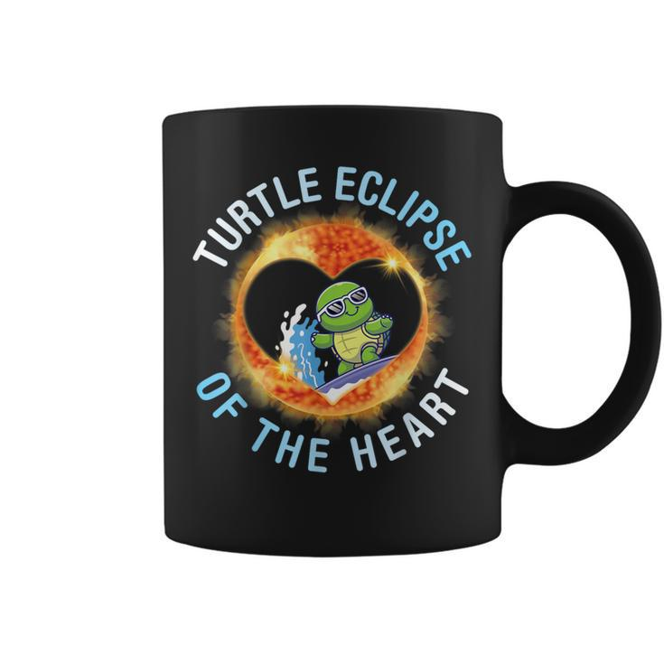 Surfing Total Eclipse Turtle Eclipse Of The Heart 04 08 2024 Coffee Mug
