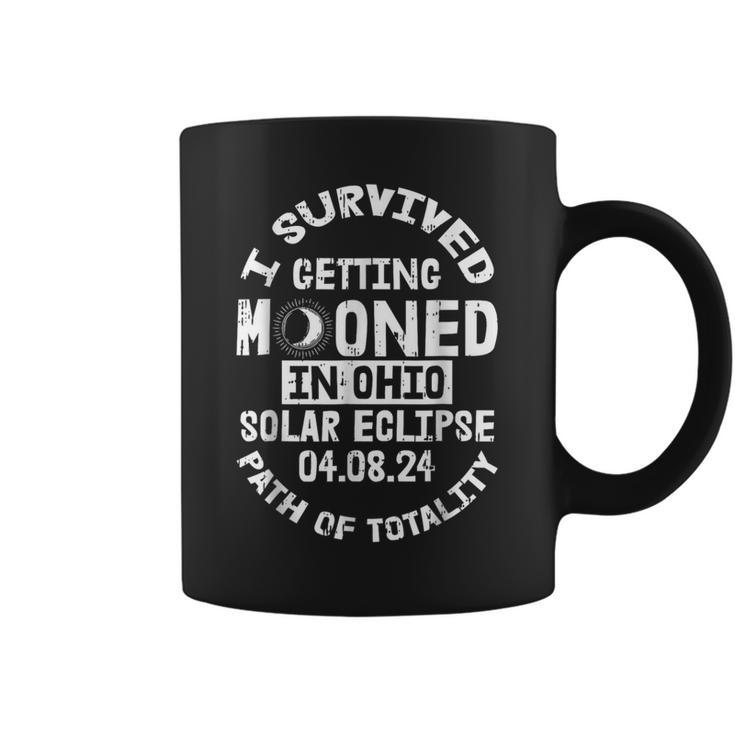 I Survived Getting Mooned In Ohio Solar Eclipse April 8 2024 Coffee Mug