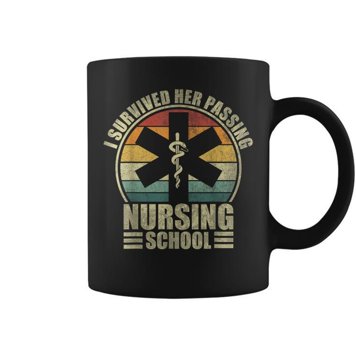 I Survived Her Passing Nursing School Nursing Graduation Coffee Mug