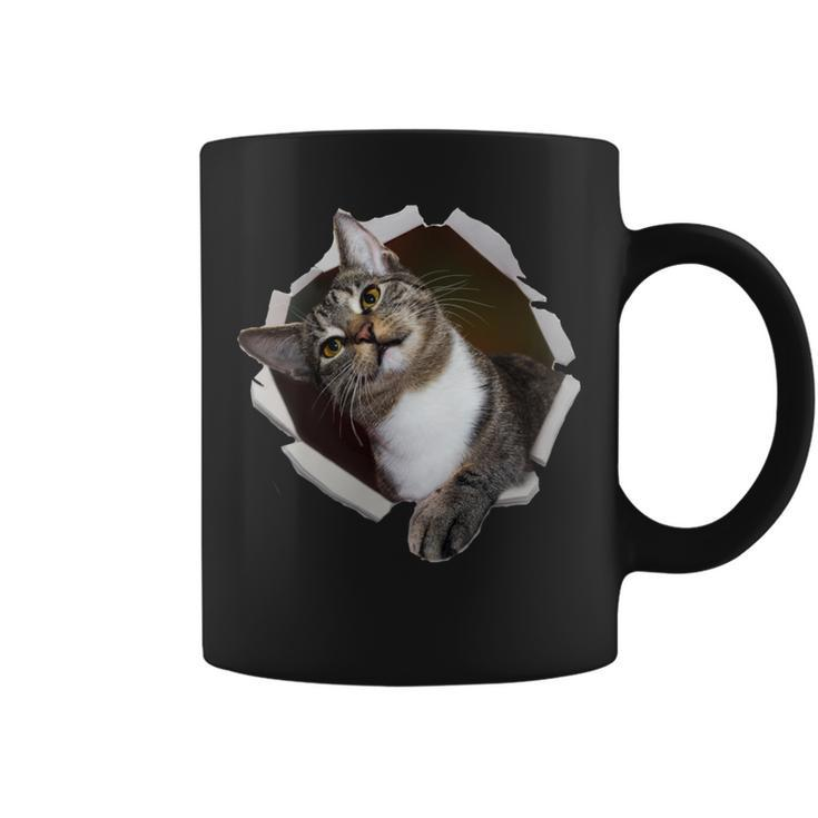 Sweet Kitten Torn Cloth Unique & Cool Cat Lover Coffee Mug