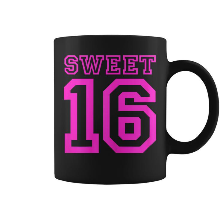 Sweet Sixn 16Th Birthday Hot Pink Birthday Party Girl Coffee Mug