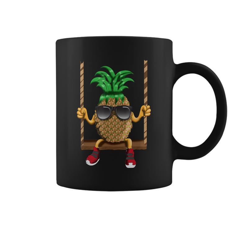 Swinging Pineapple Swing Beach Sun Swinging Fruit Fruit Coffee Mug