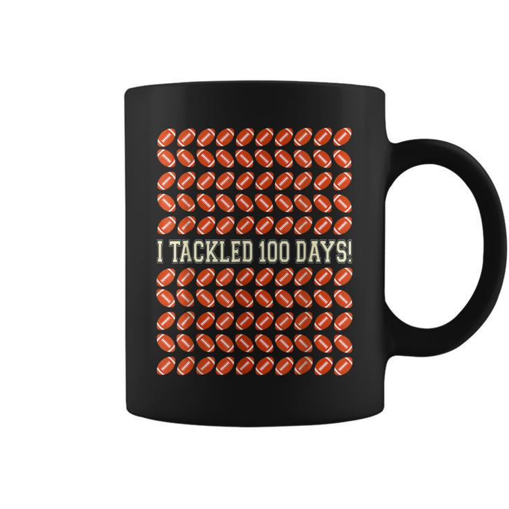 I Tackled 100 Days Of School Football 100Th Day Coffee Mug