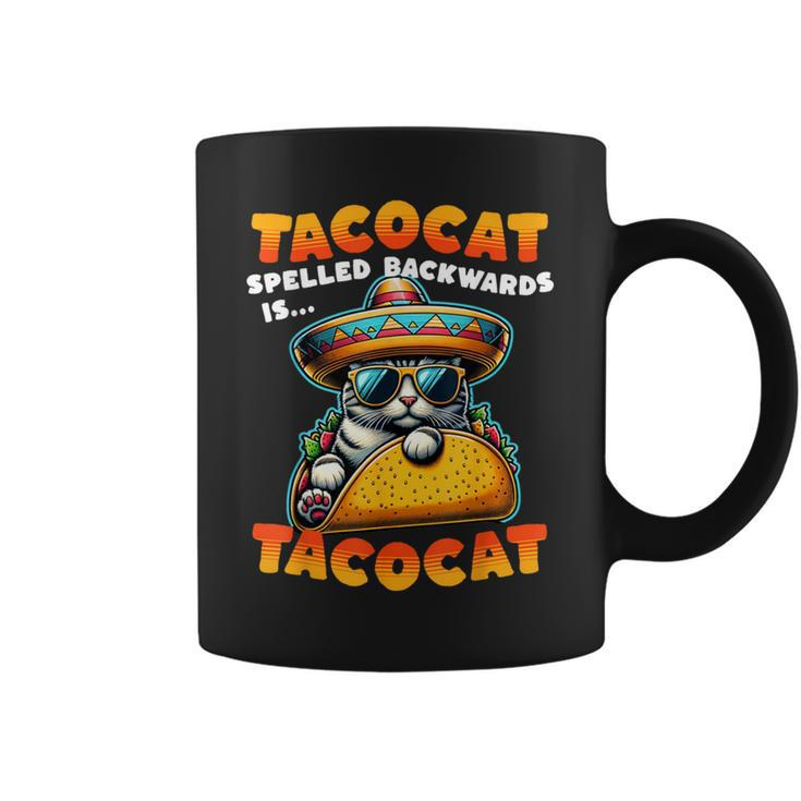 Tacocat Spelled Backwards Is Tacocat Mexican Taco Cat Coffee Mug