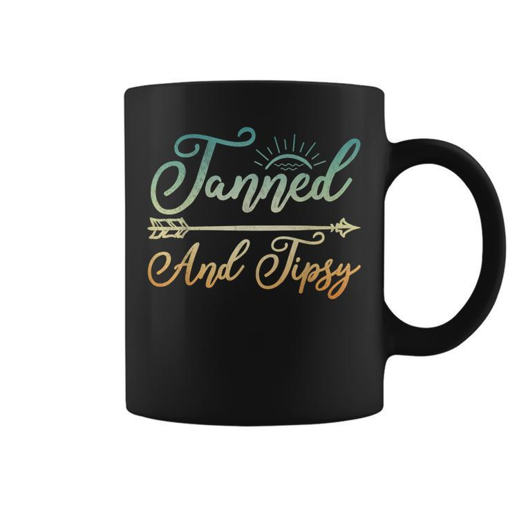 Tanned And Tipsy Tropical Vacation Beach Essentials Coffee Mug