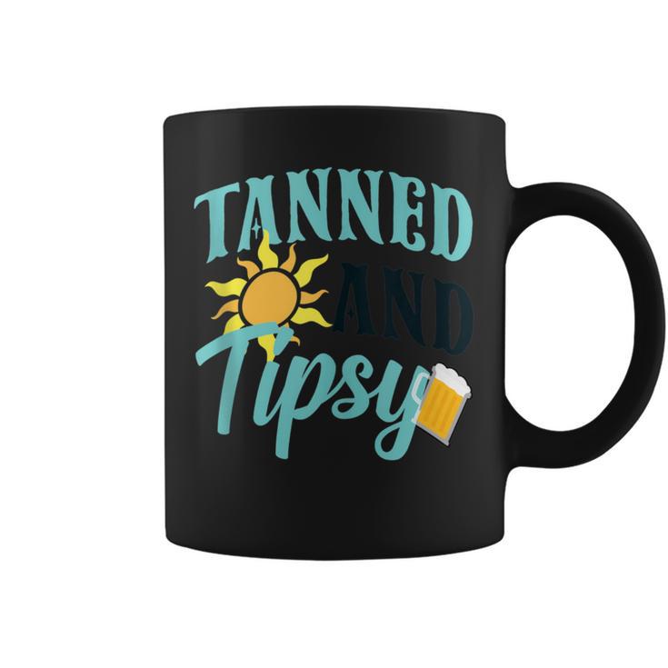 Tanned And Tipsy Vacation Quote Coffee Mug