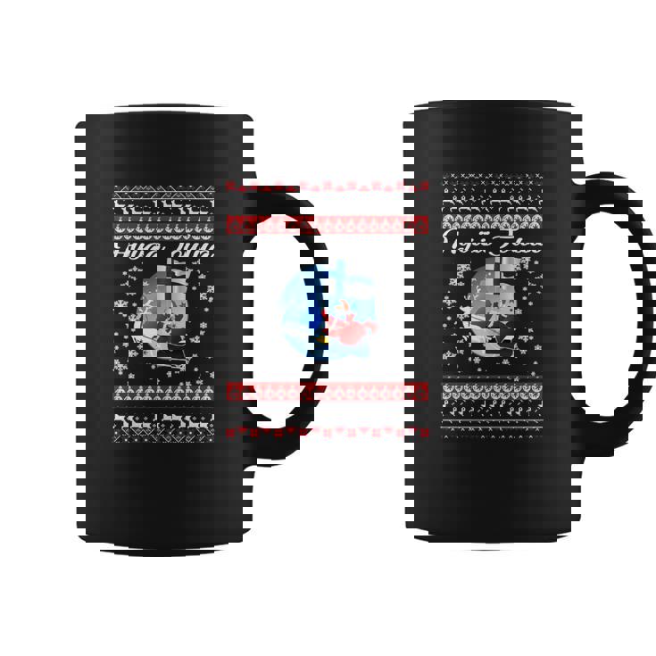 Tasse Joyeux Noël en Finnois, Motifs de Rennes & Flocons