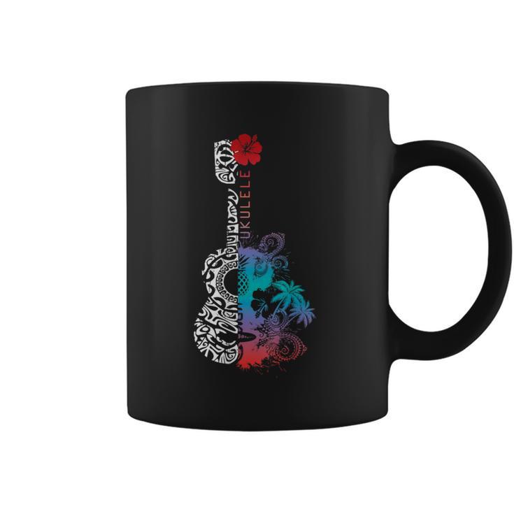 Tattoo Tribal Pattern Ukulele Hawaii Music Coffee Mug