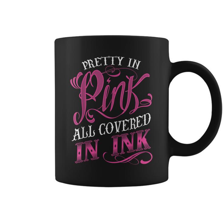 Tattooed Girl Pretty In Pink Covered In Pink Coffee Mug