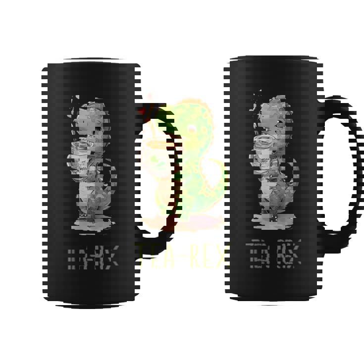 Vixar Dinosaurier Tyrannosaurus T-Rex Aquarellkunst Farbige Tasse Geschenk Geburtstag Arbeit Büro Weihnachten Tee Kaffee (L Grün