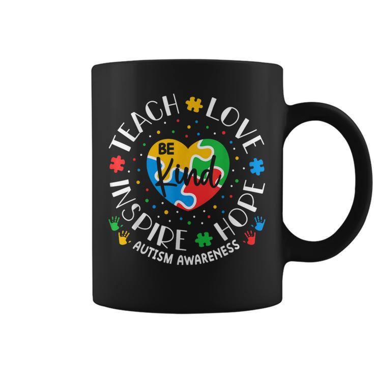 Teach Love Inspire Autism Awareness Teacher Coffee Mug