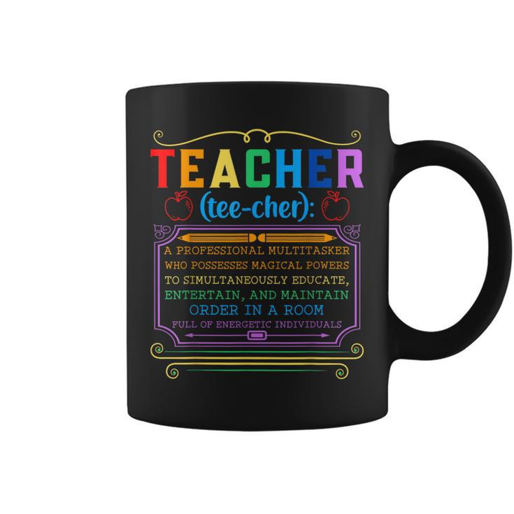 Teacher Definition Teaching School Teacher Coffee Mug