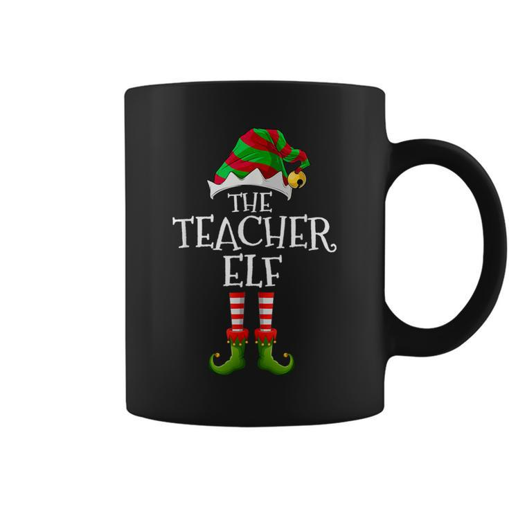 The Teacher Elf Matching Family Christmas Elf Coffee Mug