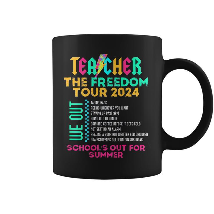 Teacher The Freedom Tour 2024 School's Out For Summer Back Coffee Mug