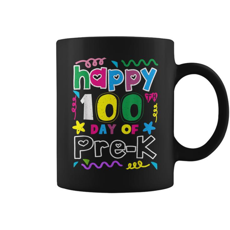 Teacher Student 100Th Day Of Pre-K 100 Days Of School Coffee Mug