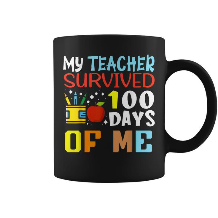 My Teacher Survived 100 Days Of Me 100 Days Of School Coffee Mug