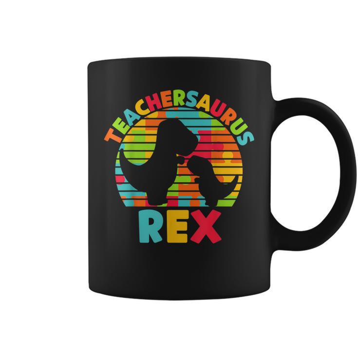 Teacheraurus Rex Preschool Teacher Dinosaur Pre-K Dino Coffee Mug