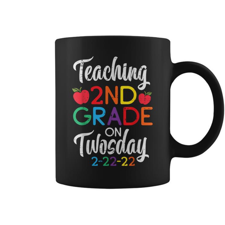 Teaching 2Nd Grade On Twosday 2-22-22 February 22Nd Teacher Coffee Mug