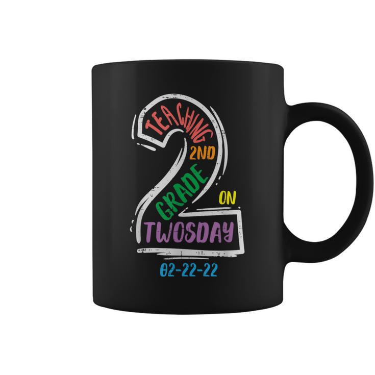 Teaching 2Nd Grade On Twosday 2-22-22 Twos Day Teacher Coffee Mug