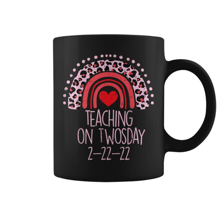 Teaching On Twosday 2-22-22 Twos Day 2022 Teacher Men Coffee Mug