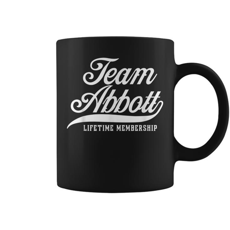 Team Abbott Lifetime Membership Family Surname Last Name Coffee Mug