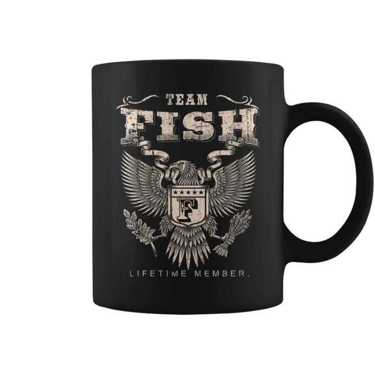 Team Fish Family Name Lifetime Member Coffee Mug