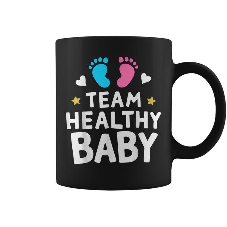 Team Healthy Baby Gender Reveal Party Announcement Coffee Mug