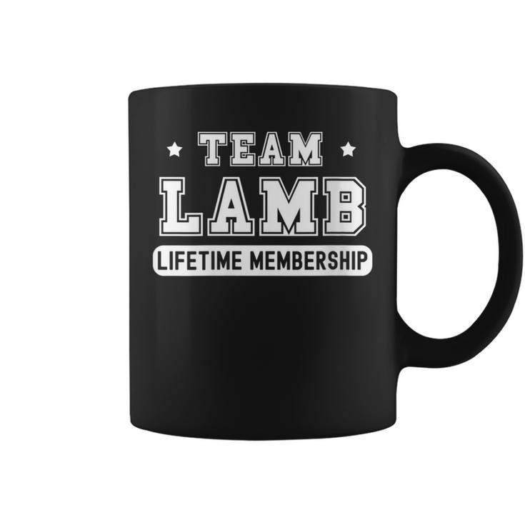 Team Lamb Lifetime Membership Family Last Name Coffee Mug
