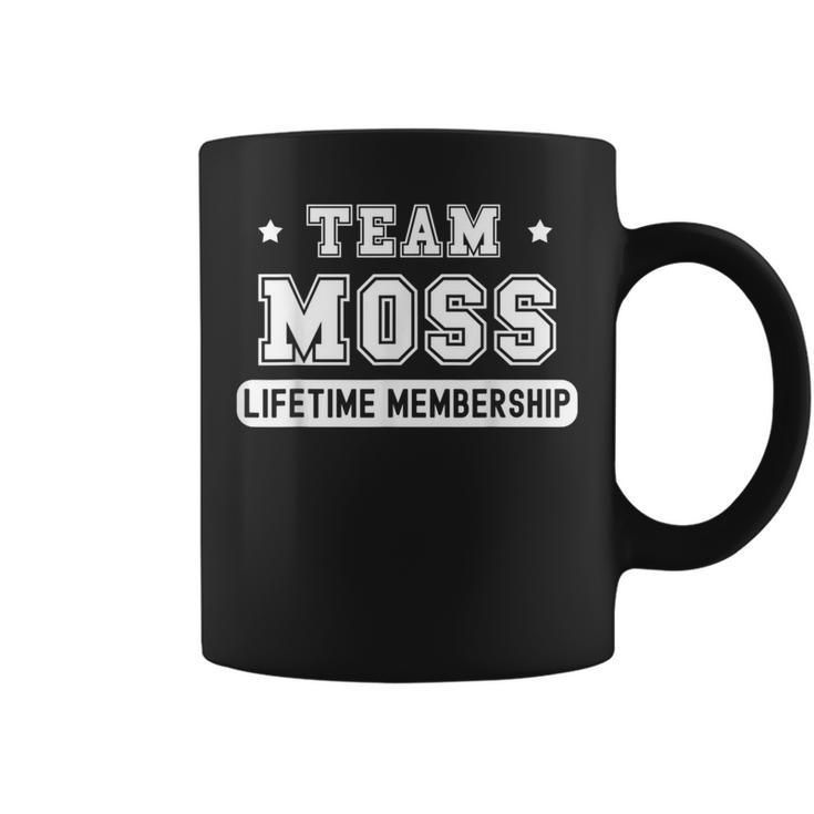 Team Moss Lifetime Membership Family Last Name Coffee Mug