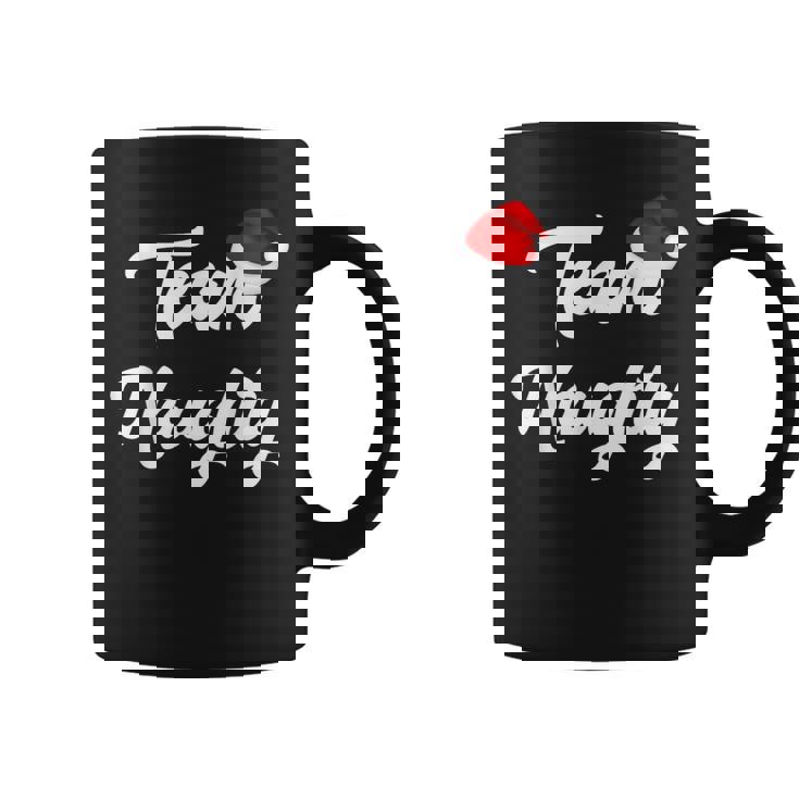 Team Naughty Nice Holiday Christmas Santa Coffee Mug