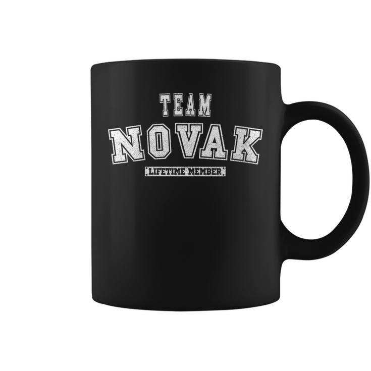 Team Novak Lifetime Member Family Last Name Coffee Mug