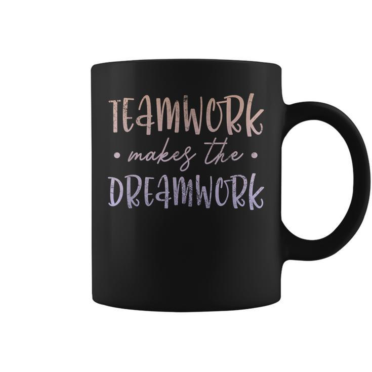 Teamwork Makes The Dreamwork Employee Team Motivation Grunge Coffee Mug
