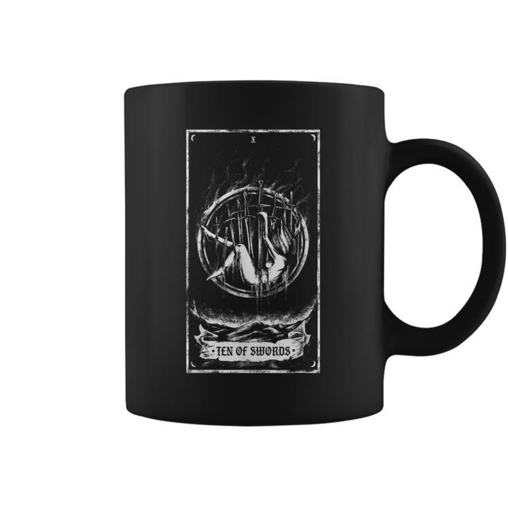 Ten Of Swords Tarot Card Occult Pagan Wiccan Witch Gothic Coffee Mug