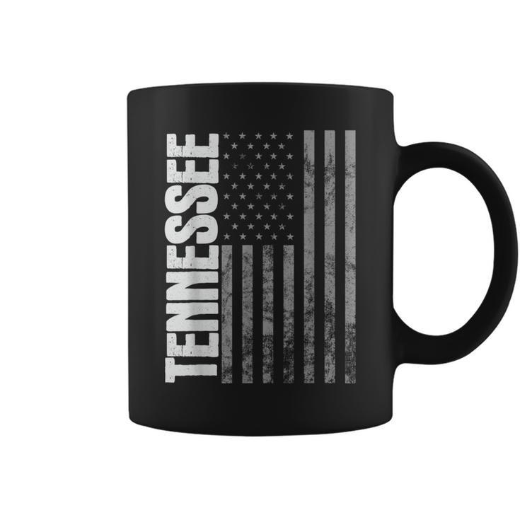 Tennessee Retro Style Distressed Usa Flag Patriot Coffee Mug