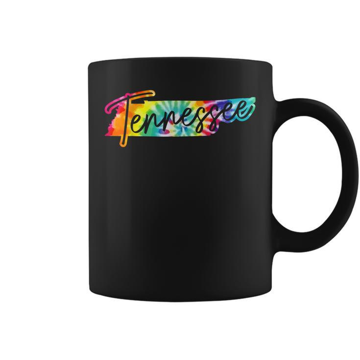 Tennessee Tie Dye State Map Pride Nashville Vintage Retro Coffee Mug