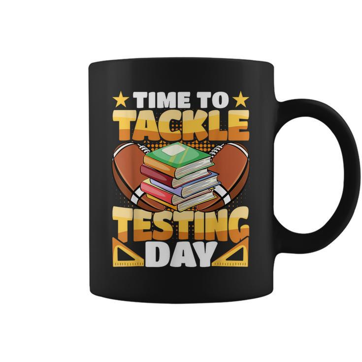 Test Day Football Time To Tackle Testing Day Sports Teacher Coffee Mug