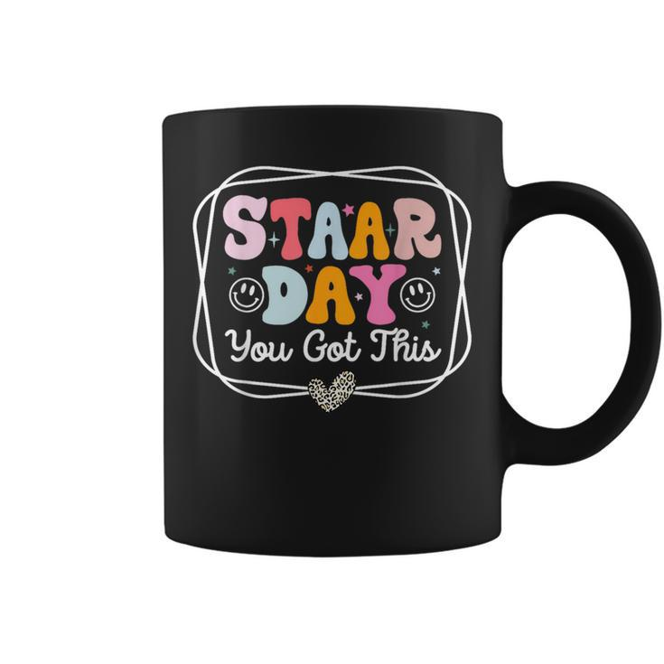 Test Staar Day You Got This Teacher Retro Groovy Testing Day Coffee Mug