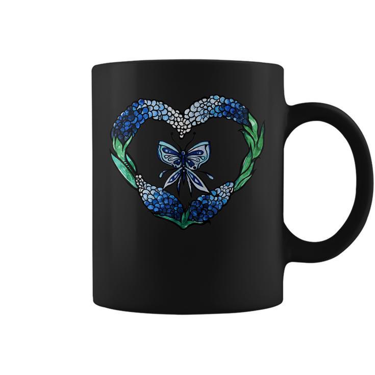 Texas Bluebonnets Blue Butterfly Coffee Mug