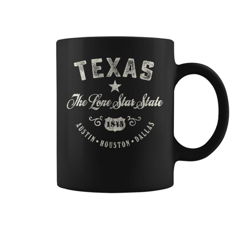 Texas The Lone Star State Vintage Coffee Mug