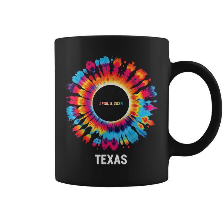 Texas Total Solar Eclipse 2024 Party Totality Tie Dye Coffee Mug