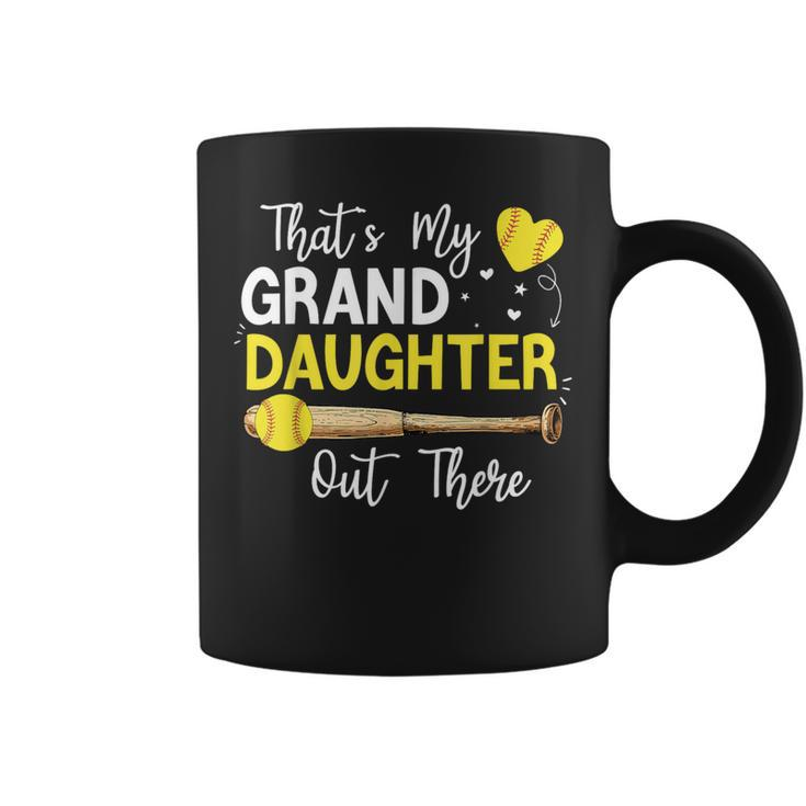 That's My Grand Daughter Out There Softball Granddaughter Coffee Mug
