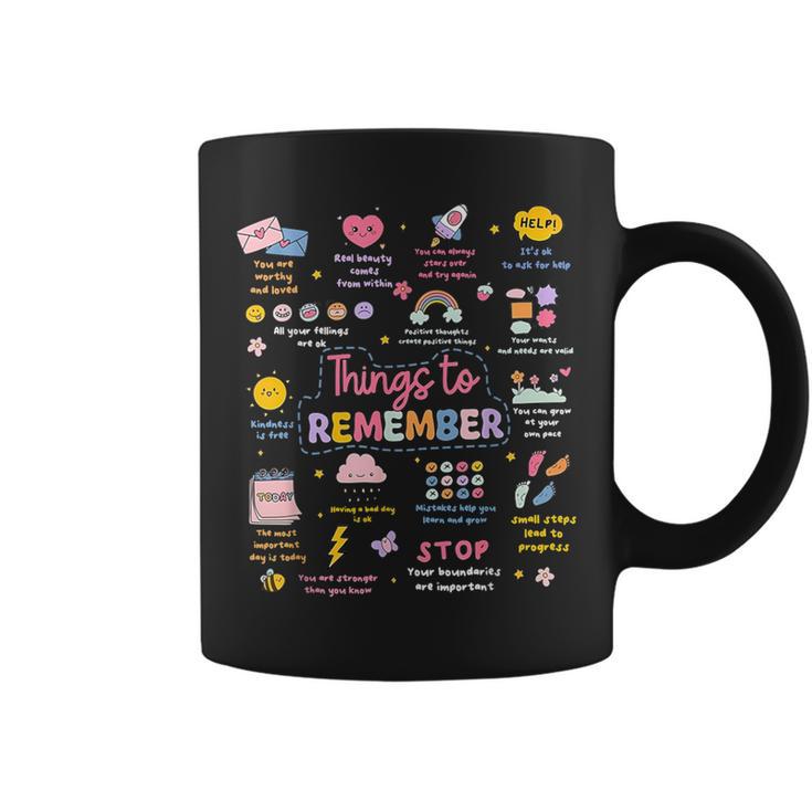 Things To Remember Mental Health Awareness Brain Illness Coffee Mug ...