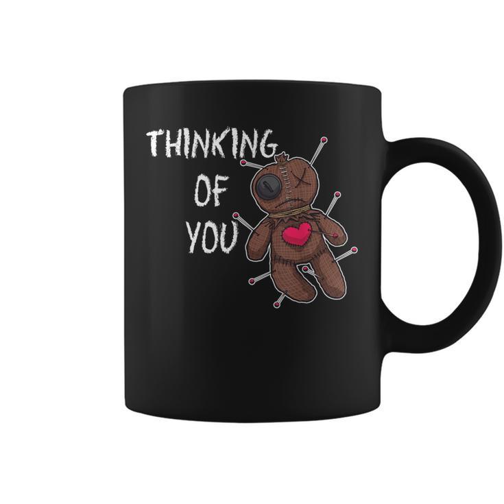 Thinking Of You Macabre Voodoo Doll For Valentine's Day Coffee Mug