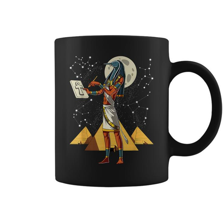 Thoth Egyptian God Ancient Egyptian Pyramids Ankh Symbol Coffee Mug