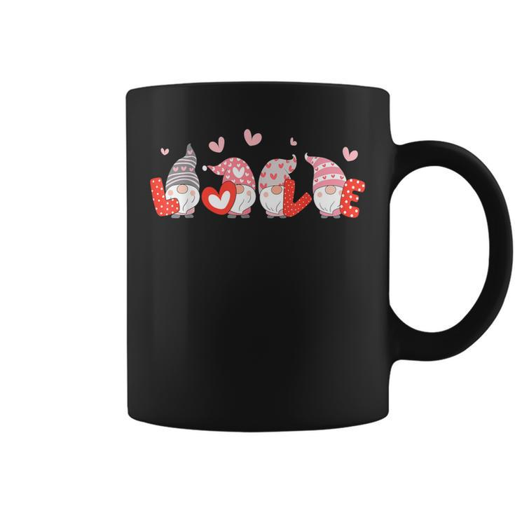 Three Gnomes Holding Hearts Valentines Day For Her Coffee Mug