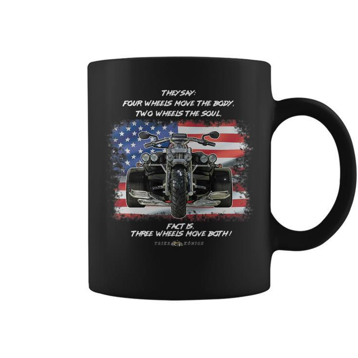Three Wheels Do Both Usa Flags Trike Coffee Mug