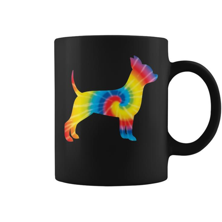 Tie Dye Chihuahua Rainbow Print Dog Pup Hippie Peace Coffee Mug